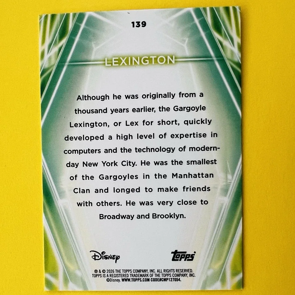 2026 Topps Disney Neon Lexington #139‎ Disney Base